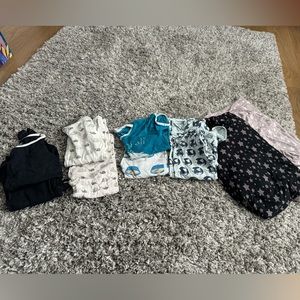 Kickee Pants pajamas and crib sheets lot